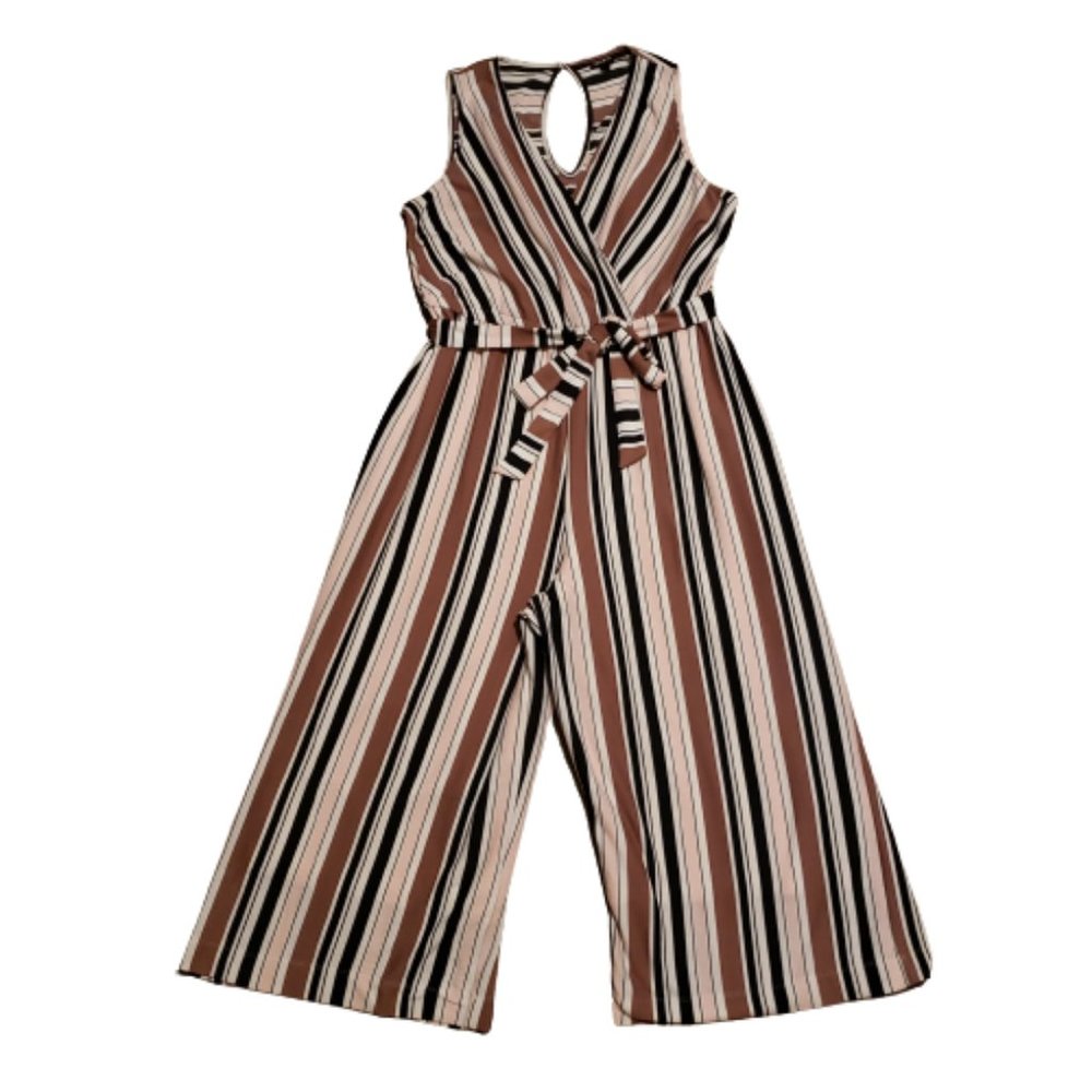 Torrid Jumpsuit Romper Women's 2 Multi-color Striped Oversized Wide Leg Comfy